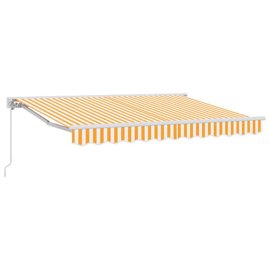 Uitschuifbare Luifel Geel Geel (Witte Omlijsting)