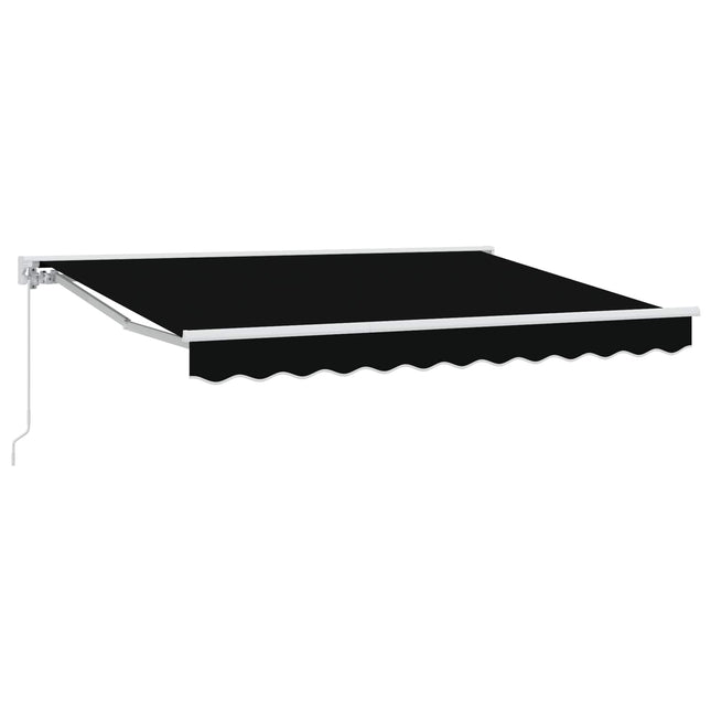 Uitschuifbare Luifel Zwart Zwart (Wit Frame)