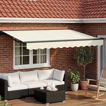 Uitschuifbare Luifel Crèmekleurig Crème (Anthraciet Frame)