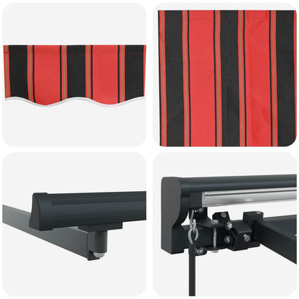 Uitschuifbare Luifel En Oranje, Zwart En Geel (Anthraciet Frame)