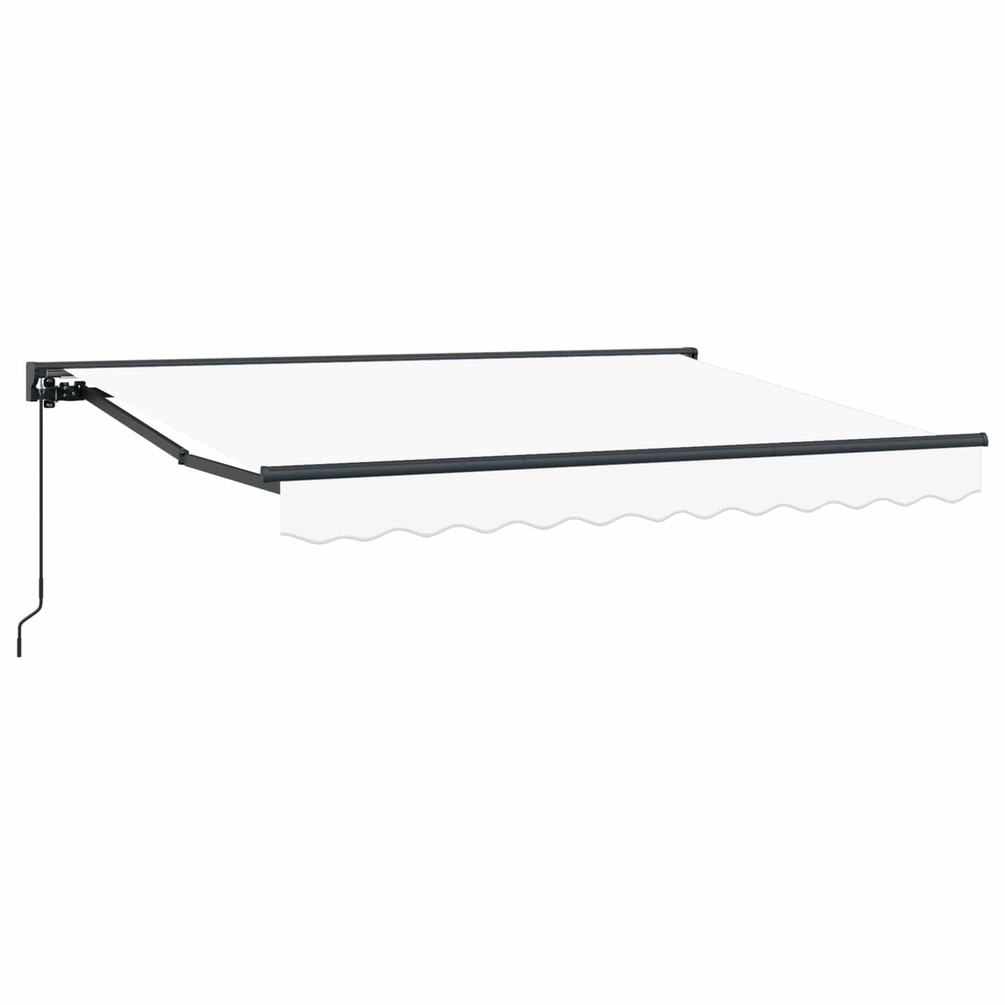 Handmatig Uitschuifbare Luifel Wit 3 X 2 M Beige (Anthraciet Frame)