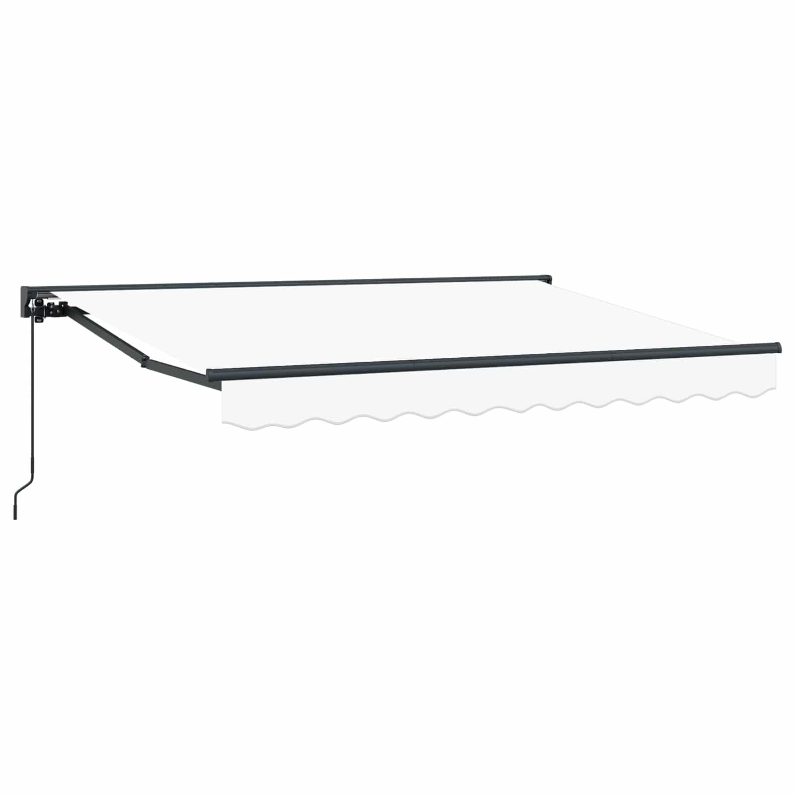 Handmatig Uitschuifbare Luifel Wit 3 X 2 M Beige (Anthraciet Frame)