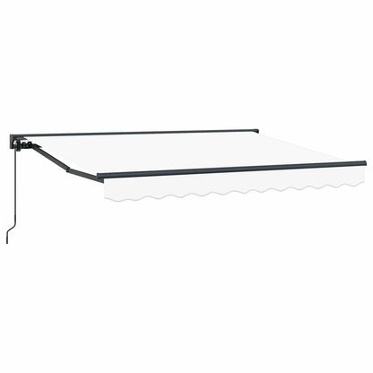 Handmatig Uitschuifbare Luifel Wit 3 X 2 M Beige (Anthraciet Frame)