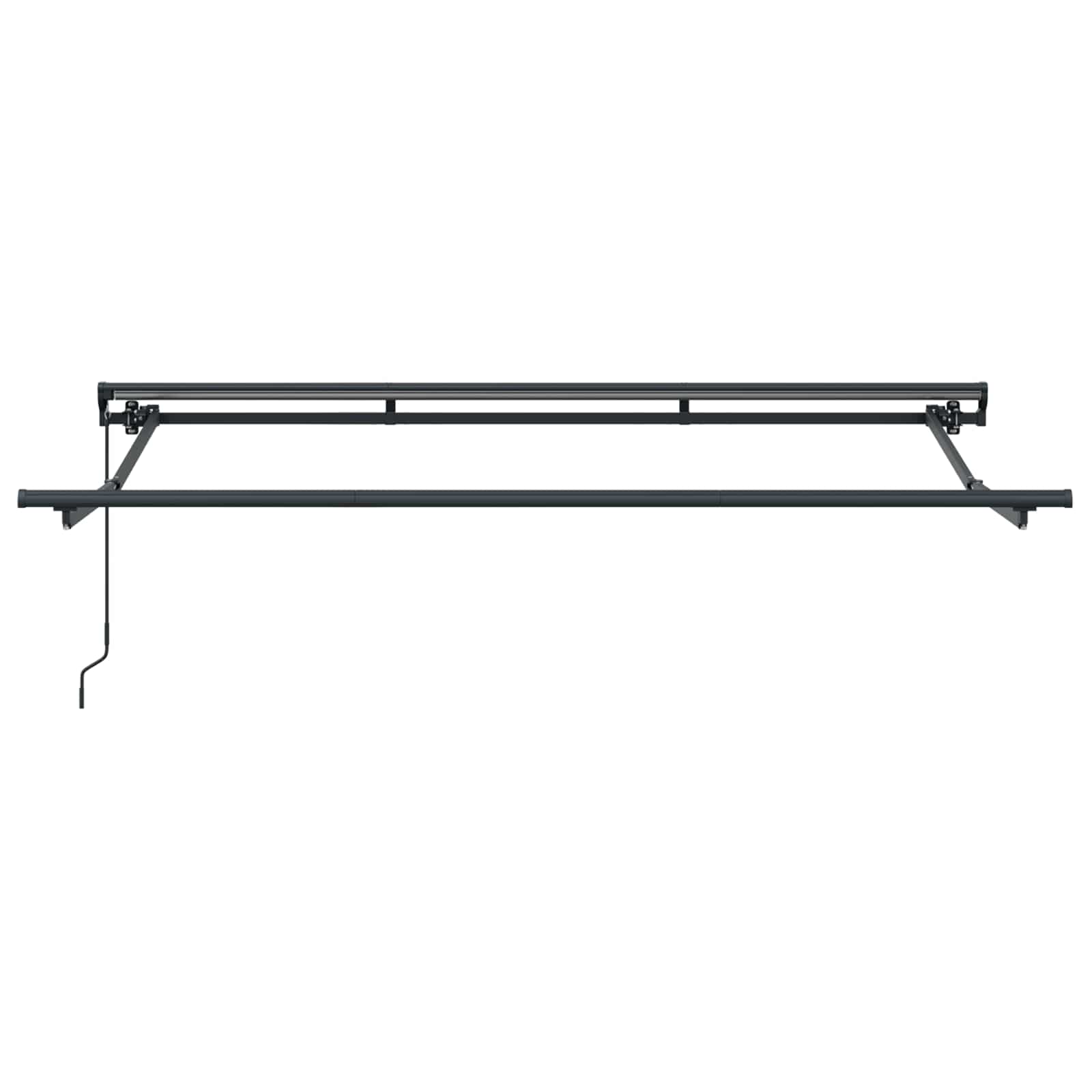 Handmatig Uitschuifbare Luifel Wit 3 X 2 M Beige (Anthraciet Frame)