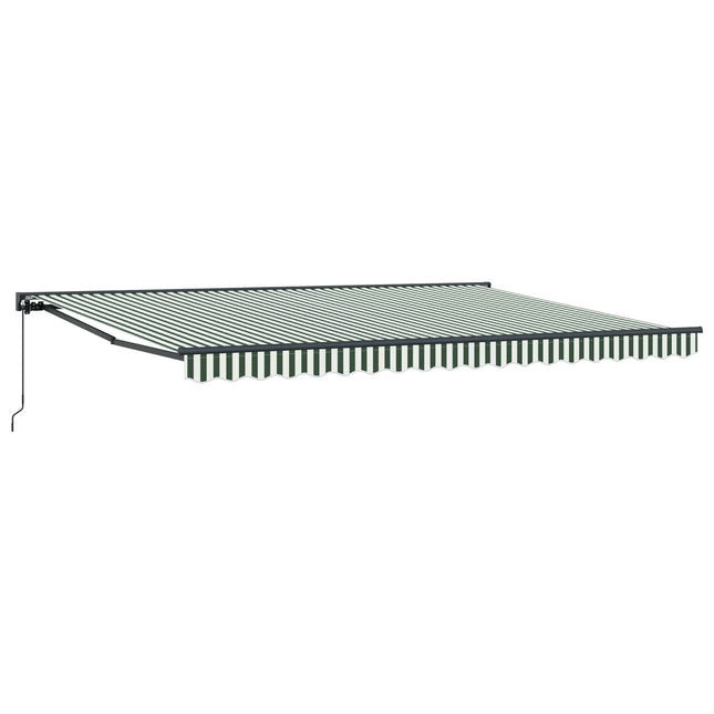 Uitschuifbare Luifel En Groen En Wit (Anthraciet Frame)