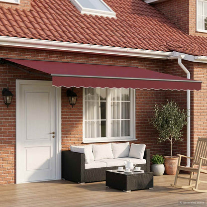 Zijde Frame Bordeauxrood 450 × 300 Cm Polyester Met Pu-Coating Bordeaux (Anthraciet Frame)