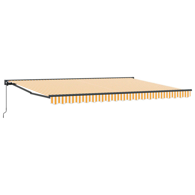 Uitschuifbare Luifel En Geel En Wit (Anthraciet Frame)
