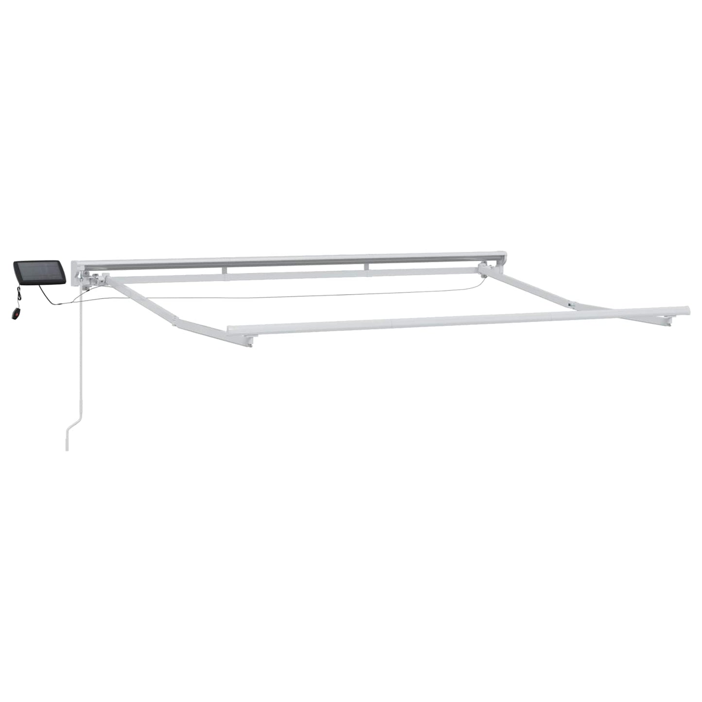 Handmatige Luifelhouder Met Led's Wit 3 X 2 M Groen En Wit (Anthraciet Frame)
