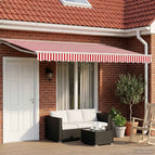 4 x 2 m / Wit / Rood en wit