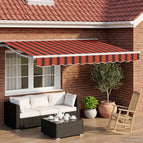 3 x 2,5 m / Wit / Oranje en zwart