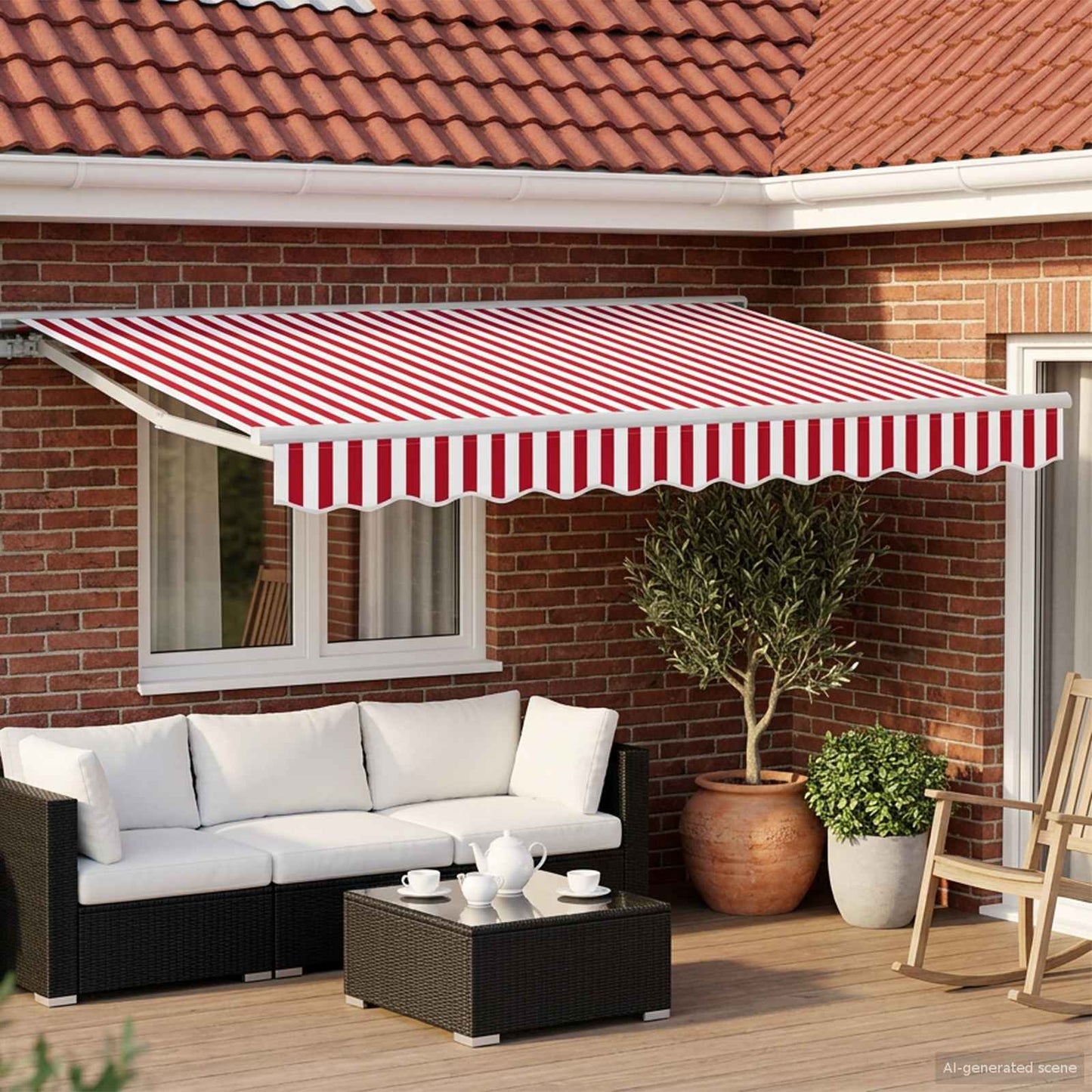 Handmatige Luifelhouder Met Led's Taupe