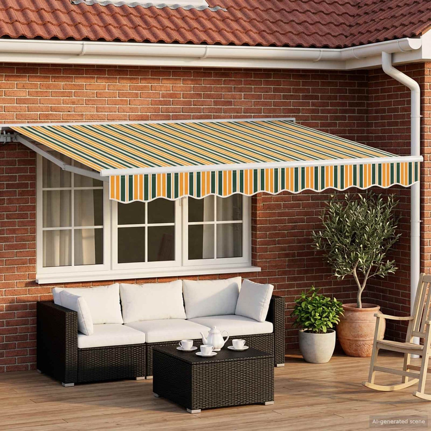 Handmatige Luifelhouder Met Led's Taupe