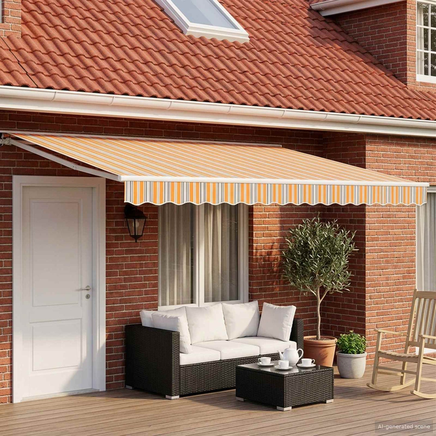 Handmatige Luifelhouder Met Led's Taupe