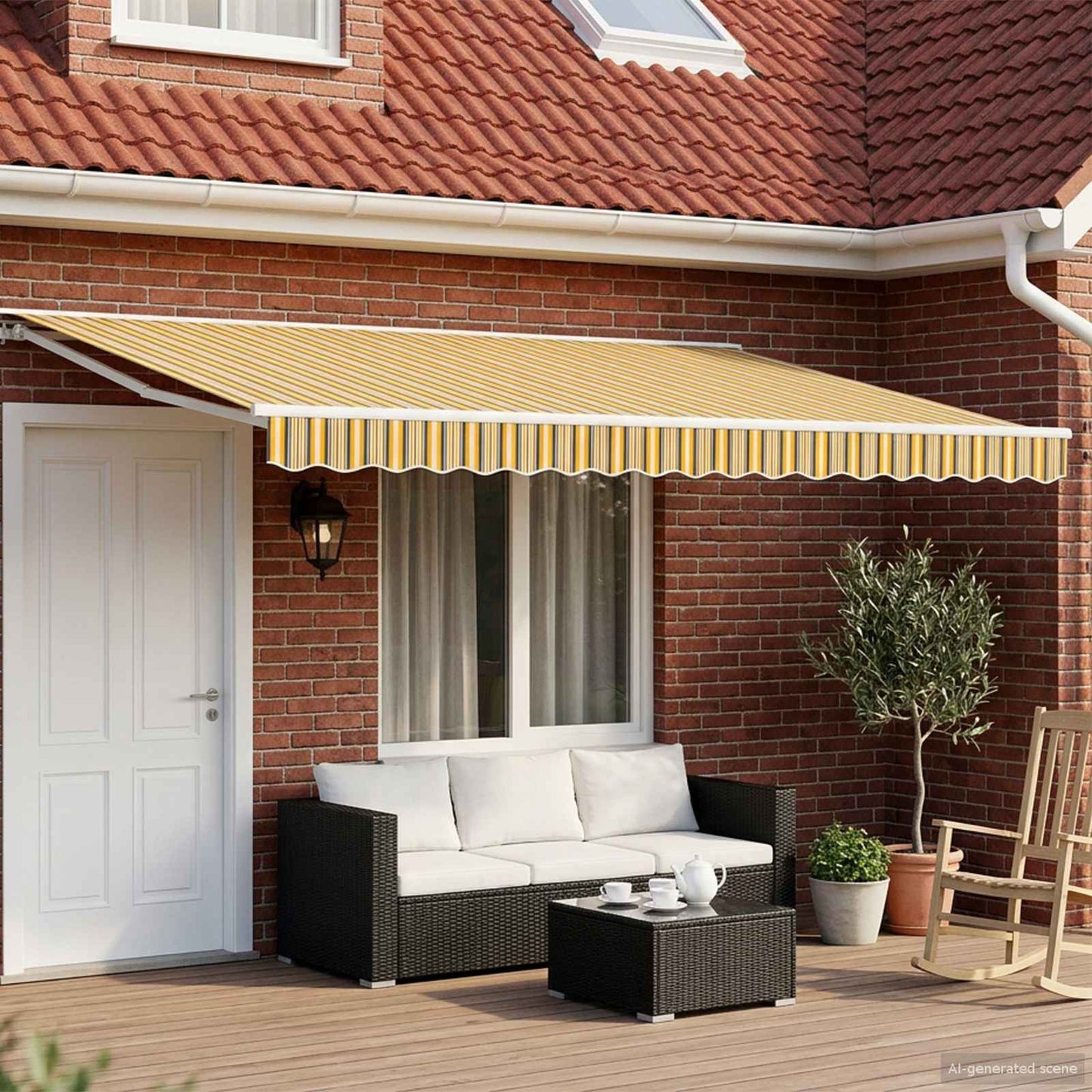 Handmatige Luifelhouder Met Led's Taupe
