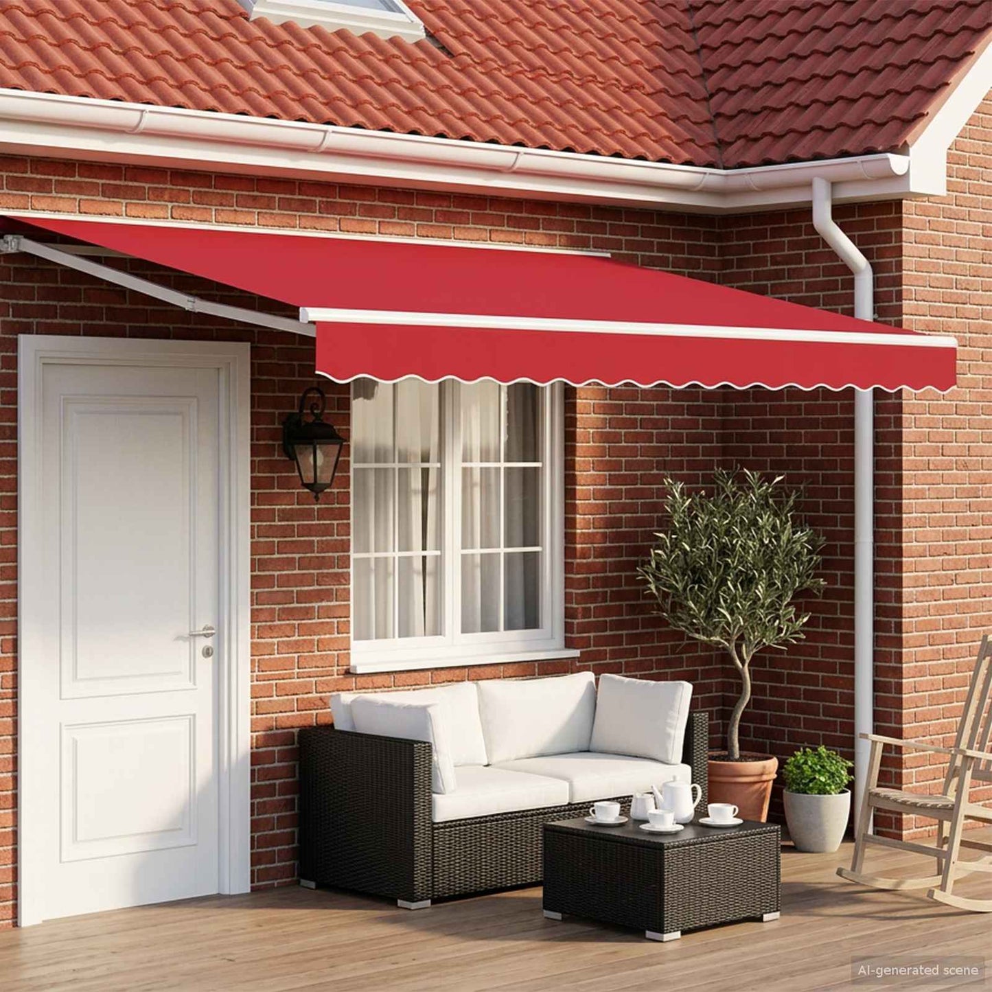 Handmatige Luifelhouder Met Led's Taupe