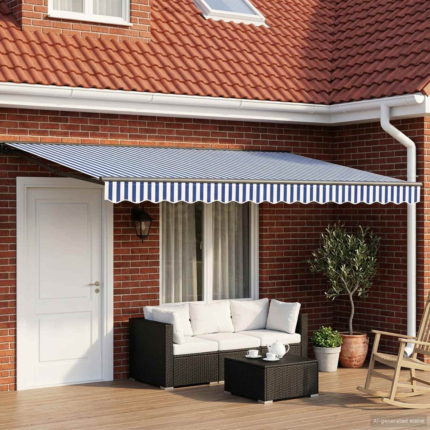 Handmatige Luifelhouder Met Led's Taupe