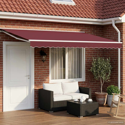 Uitschuifbare Luifel Bordeauxrood Bordeaux (Wit Frame)