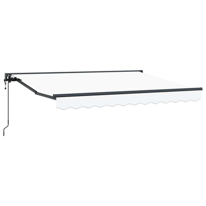 Elektrisch Uittrekbaar Zonnescherm Wit 3 X 2 M Beige (Anthraciet Frame)