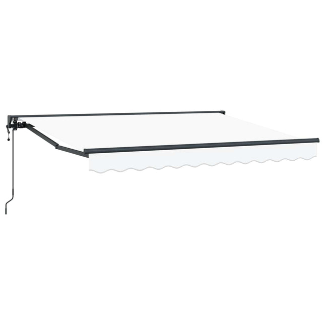 Elektrisch Uittrekbaar Zonnescherm Wit 3 X 2 M Beige (Anthraciet Frame)