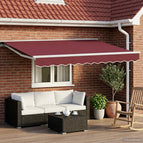 3,5 x 2 m / Wit / Bordeauxrood