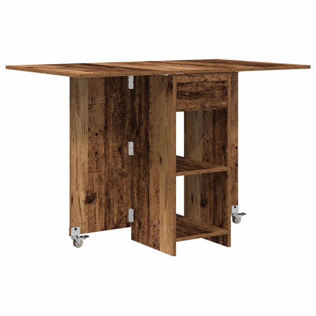 Eettafel 115 X 70 X 75 Cm Bewerkt Hout Rechthoekig