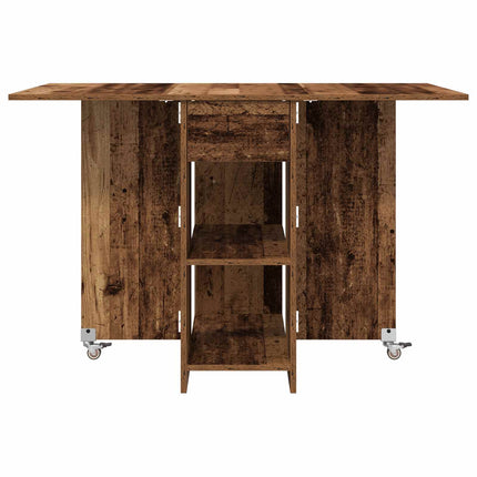 Eettafel 115 X 70 X 75 Cm Bewerkt Hout Rechthoekig