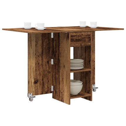 Eettafel 115 X 70 X 75 Cm Bewerkt Hout Rechthoekig
