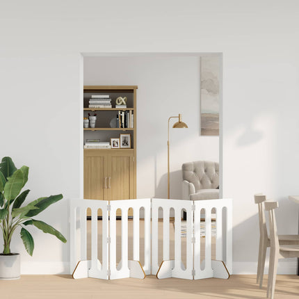 Opvouwbaar Huisdierhek 4 St 201 X 38 X Bewerkt Hout