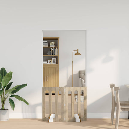 Opvouwbaar Huisdierhek 4 St 201 X 38 X Bewerkt Hout
