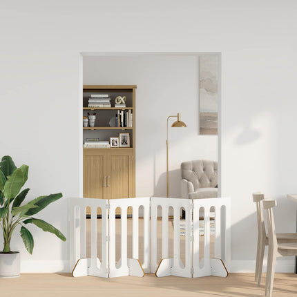 Opvouwbaar Huisdierhek 4 St 201 X 38 X Bewerkt Hout