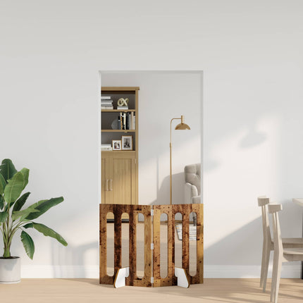 Opvouwbaar Huisdierhek 4 St 201 X 38 X Bewerkt Hout