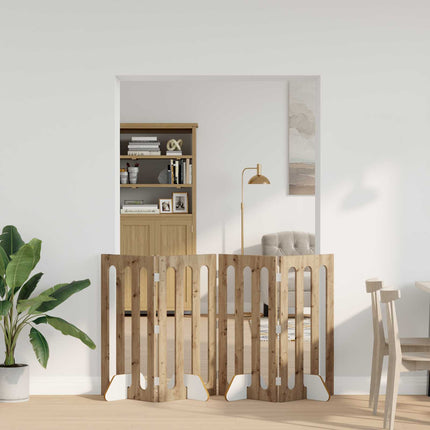 Opvouwbaar Huisdierhek 4 St 201 X 38 X Bewerkt Hout
