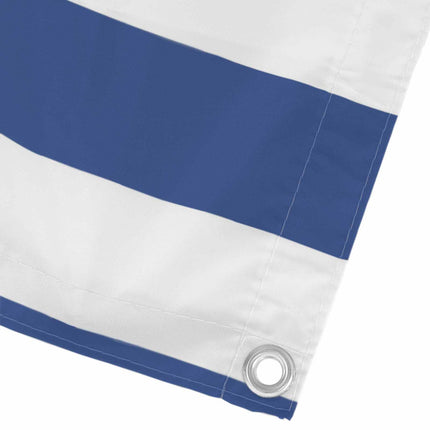 Balkon Scherm Oxford Stof Blauw En Wit