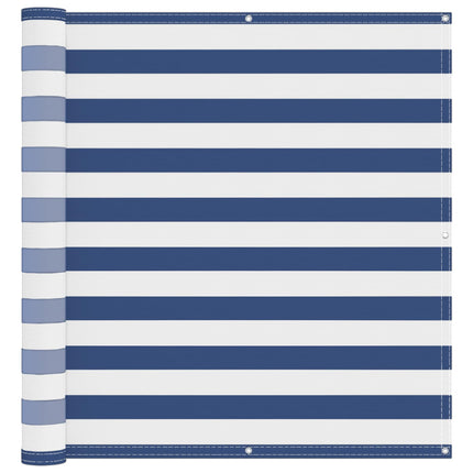 Balkon Scherm Oxford Stof Blauw En Wit