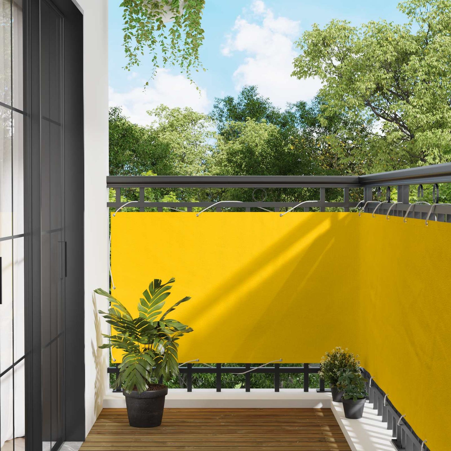 Balkon Scherm Oxford Stof Geel