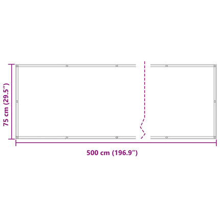 Balkon Scherm Pu Gecoat Oxford Alu Bordeauxrood
