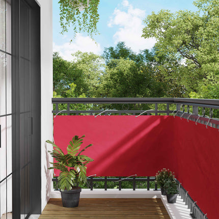 Balkon Scherm Pu Gecoat Oxford Alu Bordeauxrood