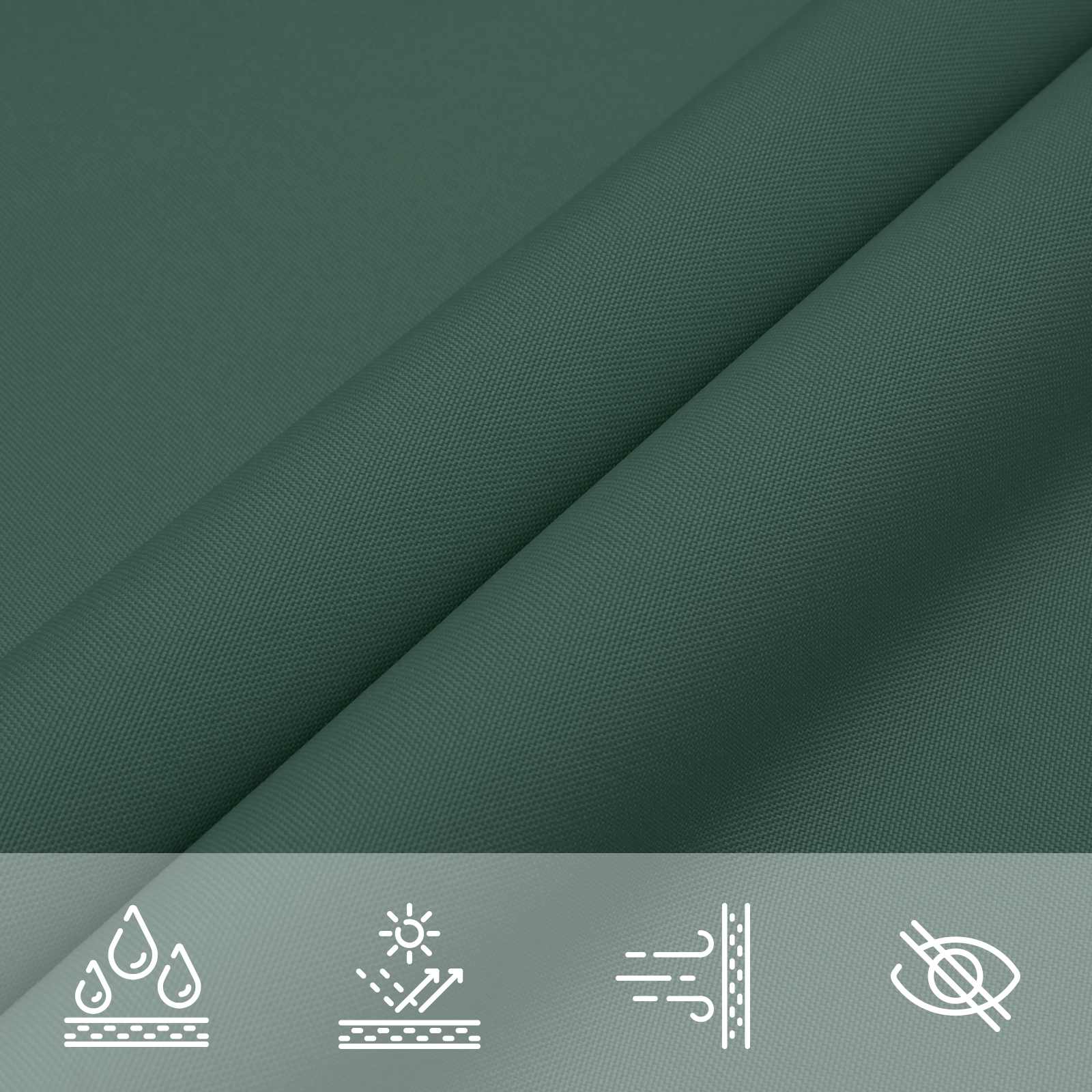 Zonneschaduwzeil 100% Polyester Oxford Donkergroen