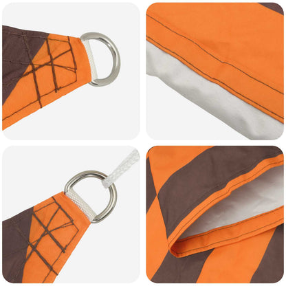 Zonneschaduwzeil 6 X 2 M 100% Polyester Oxford Oranje En Bruin
