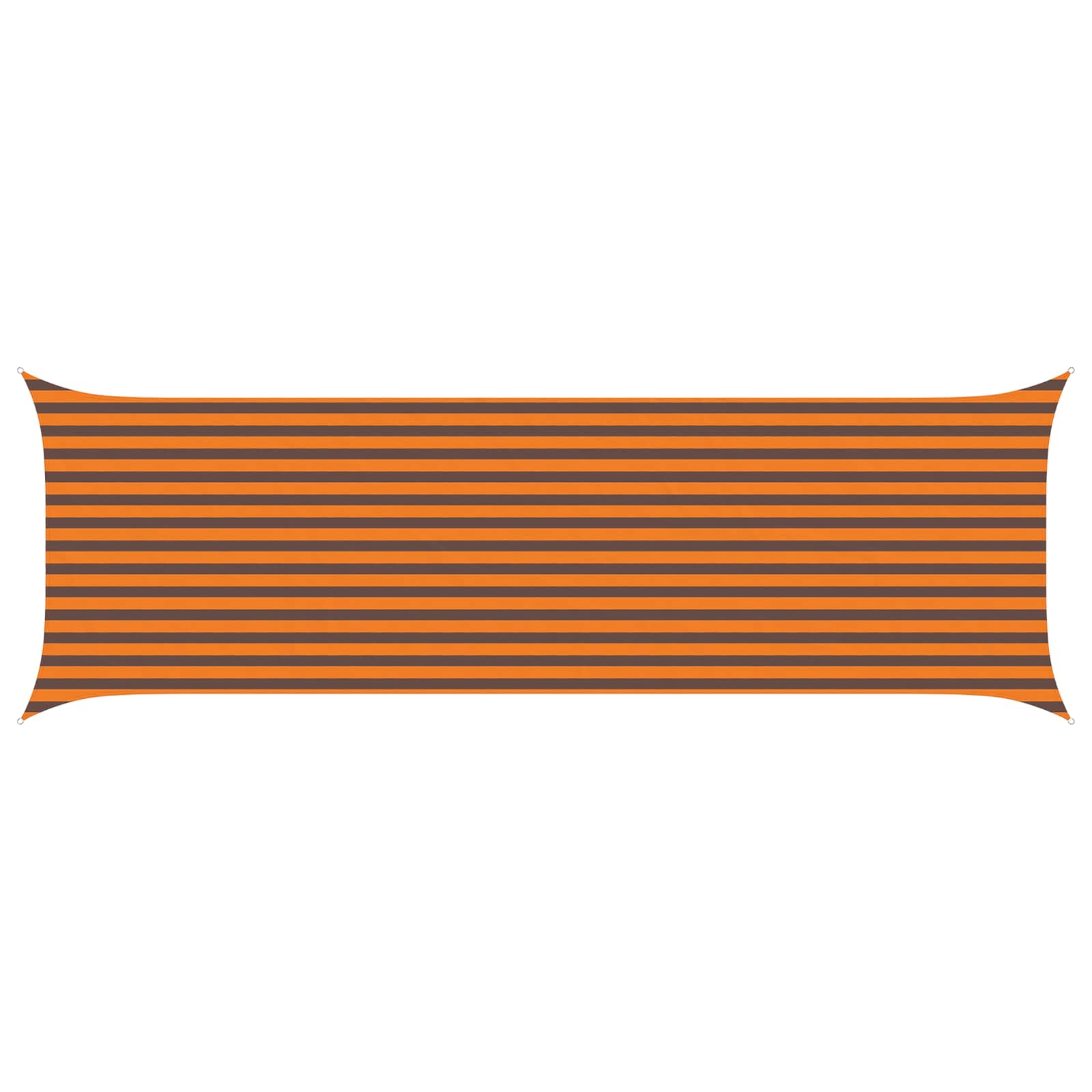 Zonneschaduwzeil 6 X 2 M 100% Polyester Oxford Oranje En Bruin