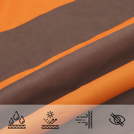 Zonneschaduwzeil 7 X 4 M 100% Polyester Oxford Oranje En Bruin