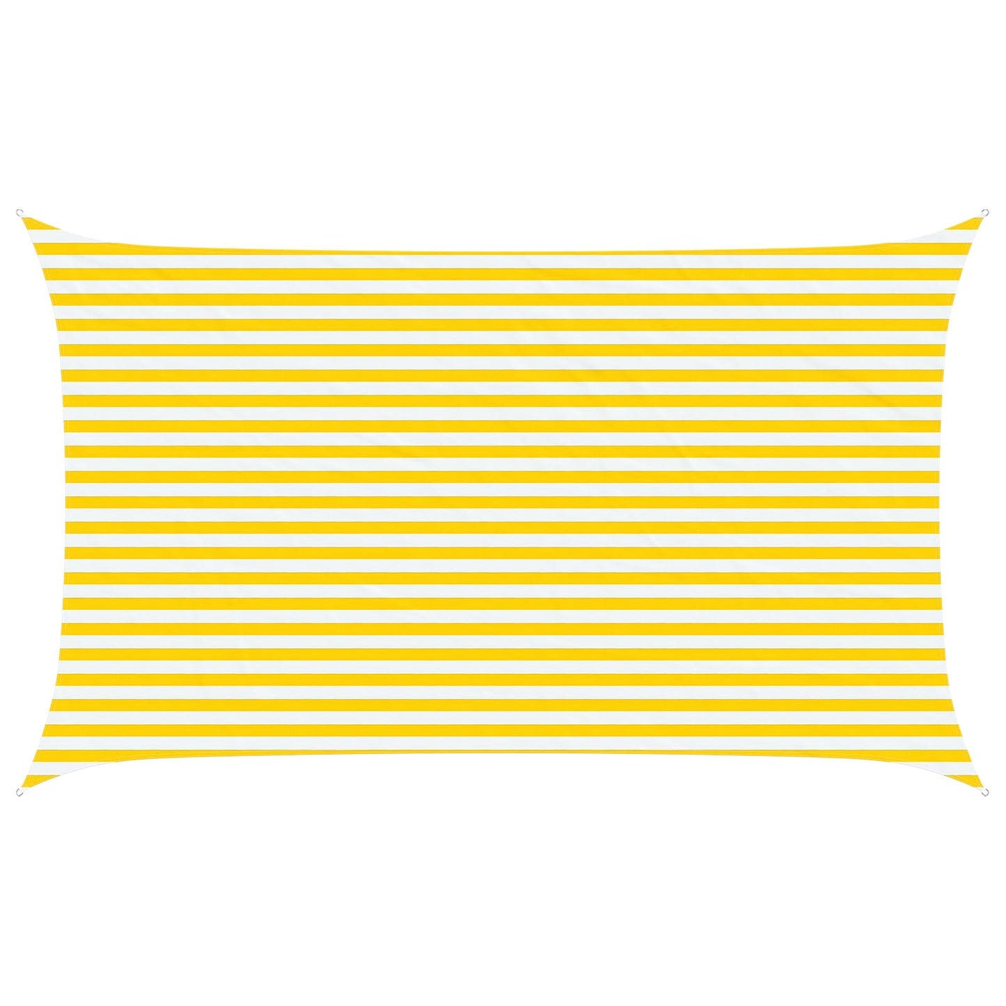 Zonneschaduwzeil 5 X 3 M 100% Polyester Oxford Geel En Wit