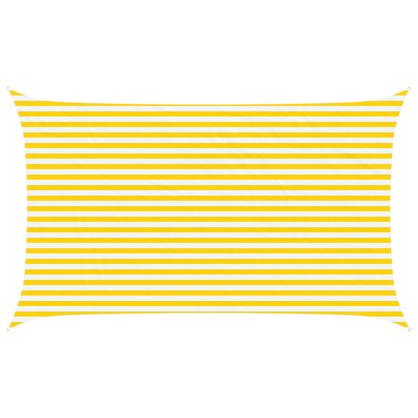 Zonneschaduwzeil 5 X 3 M 100% Polyester Oxford Geel En Wit