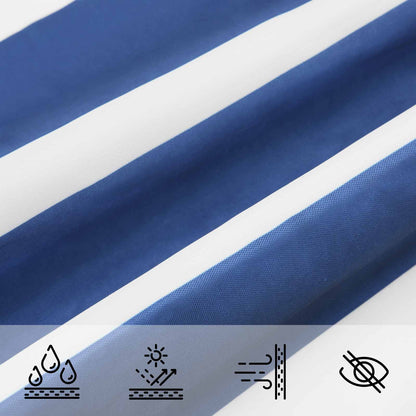 Zonneschaduwzeil 6 X 2,5 M 100% Polyester Oxford Blauw En Wit