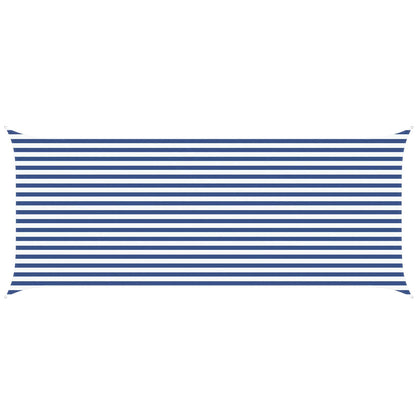 Zonneschaduwzeil 6 X 2,5 M 100% Polyester Oxford Blauw En Wit