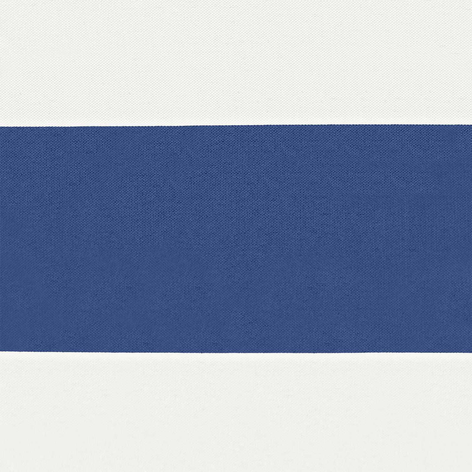 Zonneschaduwzeil 6 X 2,5 M 100% Polyester Oxford Blauw En Wit