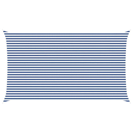 Zonneschaduwzeil 7 X 4 M 100% Polyester Oxford Blauw En Wit