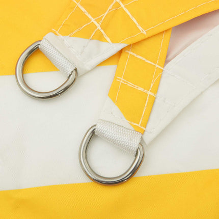Zonneschaduwzeil 100% Polyester Oxford Geel En Wit