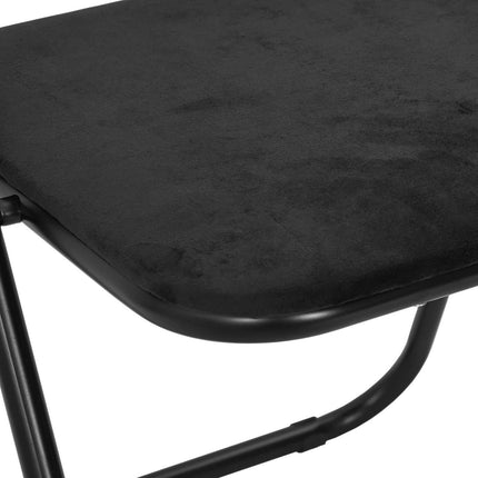 Inklapbare Stoel 2 Pcs Zwart 48 X 44 X 78 Cm Fluweel