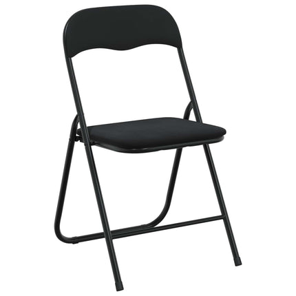 Inklapbare Stoel 2 Pcs Zwart 48 X 44 X 78 Cm Fluweel